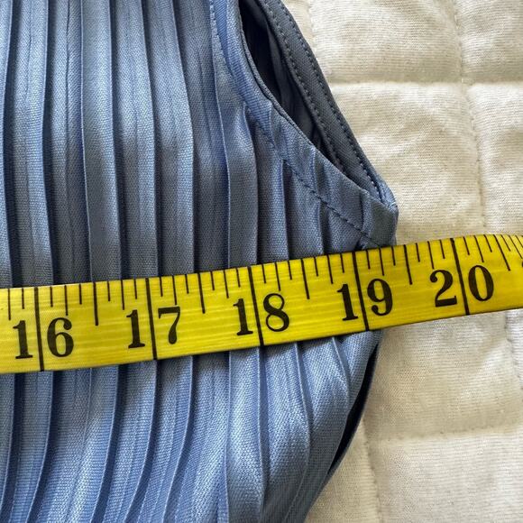 FISHERFIELD Womens Dress Blue Pleated Knee Length Preppy Capsule Spring 36 US S - Picture 10 of 13
